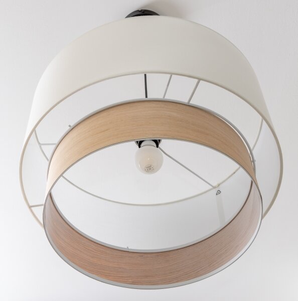 Brilagi - LED полилей на кабел CERIA 1xE27/40W/230V Ø 50 см бял/бежов