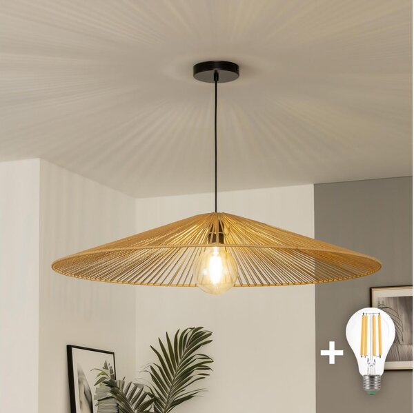Brilagi - LED полилей на кабел CERIA BOHO 1xE27/40W/230V Ø 90 см, кафяв