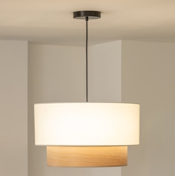Brilagi - LED полилей на кабел CERIA 1xE27/40W/230V Ø 50 см бял/бежов