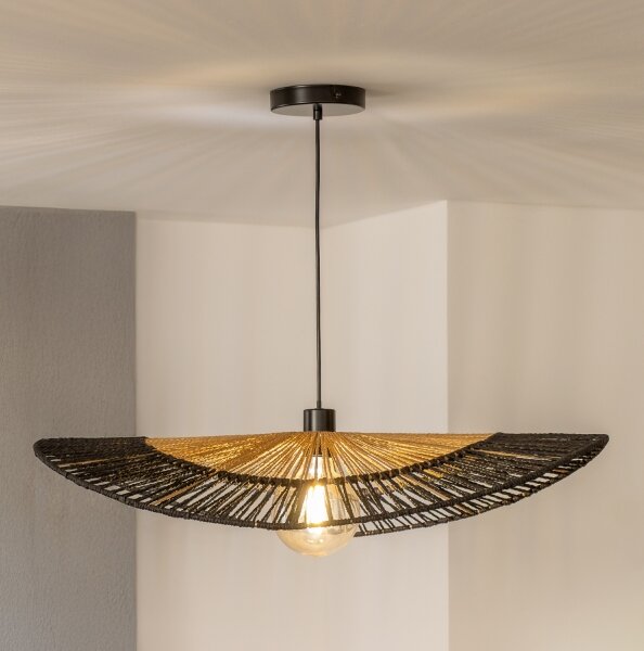 Brilagi - LED полилей на кабел CERIA BOHO 1xE27/40W/230V Ø 50 см черен/кафяв