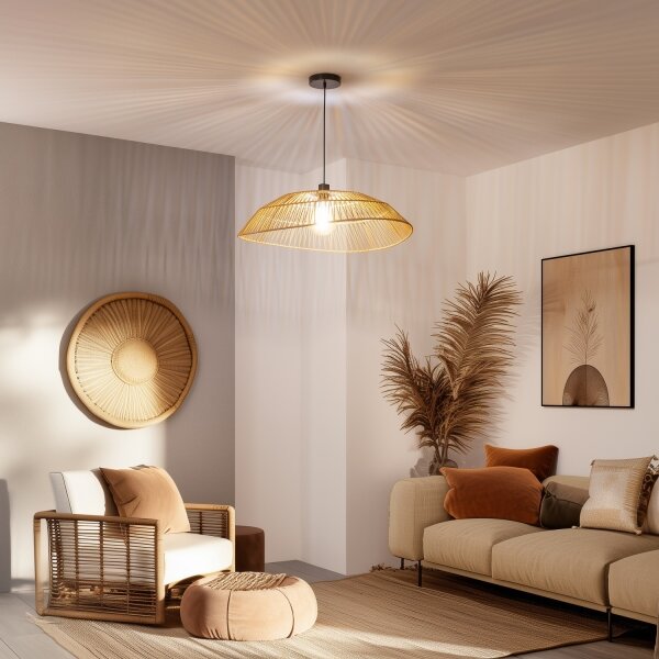 Brilagi - LED полилей на кабел CERIA BOHO 1xE27/40W/230V Ø 70 см кафяв