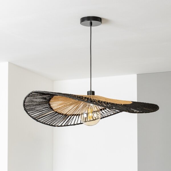 Brilagi - LED полилей на кабел CERIA BOHO 1xE27/40W/230V Ø 50 см черен/кафяв