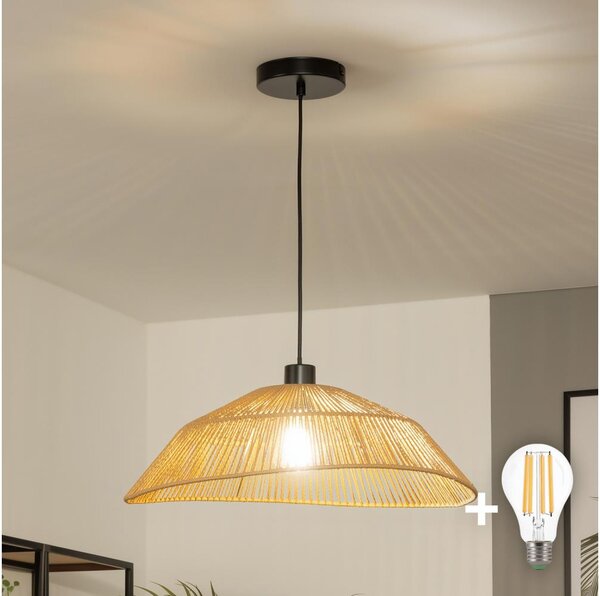 Brilagi - LED полилей на кабел CERIA BOHO 1xE27/40W/230V Ø 50 см кафяв