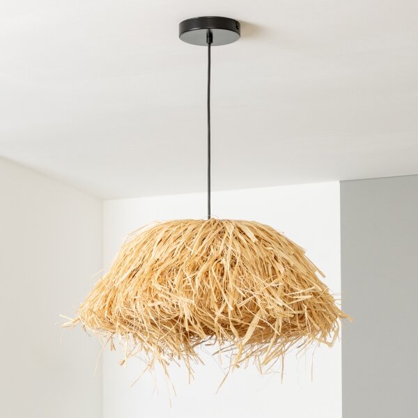 Brilagi - LED полилей на кабел CERIA BOHO 1xE27/40W/230V Ø 40 см рафия