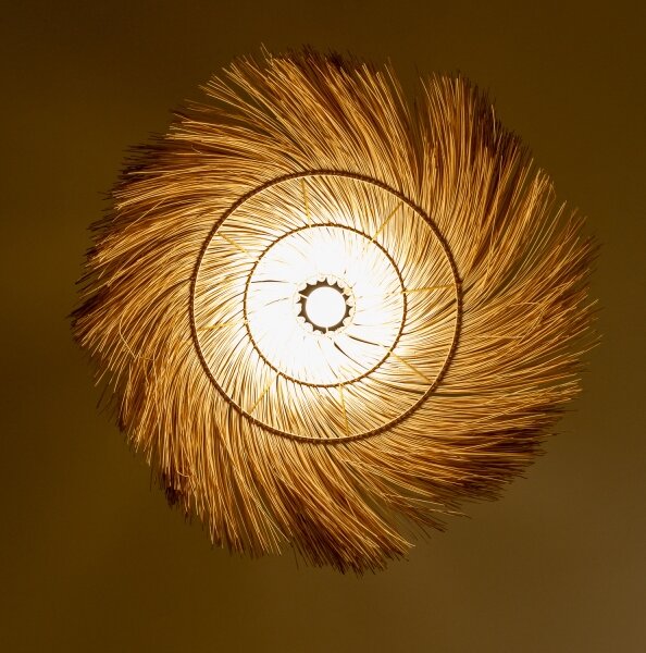 Brilagi - LED полилей на кабел CERIA BOHO 1xE27/40W/230V Ø 70 см ратан