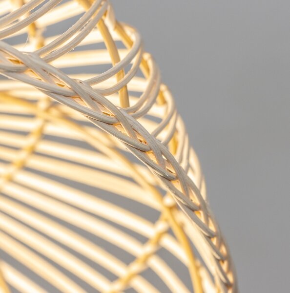 Brilagi - LED висяща лампа на кабел CERIA BOHO 1xE27/40W/230V, диаметър 40 см, ратан