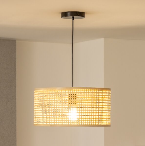 Brilagi - LED полилей на кабел CERIA BOHO 1xE27/40W/230V, диаметър 40 см, бамбук