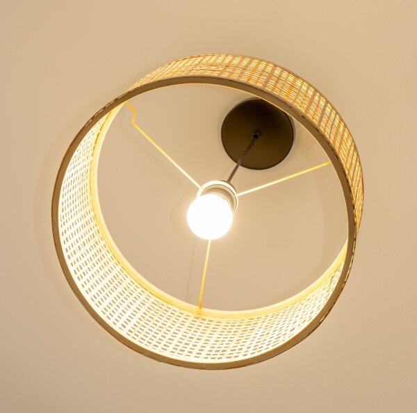 Brilagi - LED полилей на кабел CERIA BOHO 1xE27/40W/230V, диаметър 40 см, бамбук