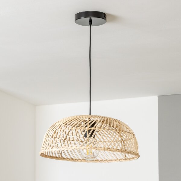 Brilagi - LED висяща лампа на кабел CERIA BOHO 1xE27/40W/230V, диаметър 40 см, ратан