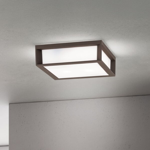 Orion - Външно осветително тяло HENRY 2xE27/15W/230V 26x26 cm IP44 кафяво