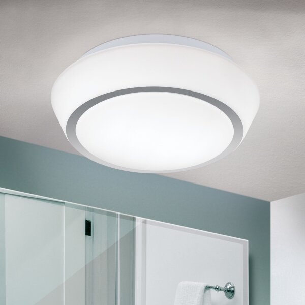 Orion - Таванно осветително тяло за баня TENA 2xE27/60W/230V Ø 30 см IP44 бяло