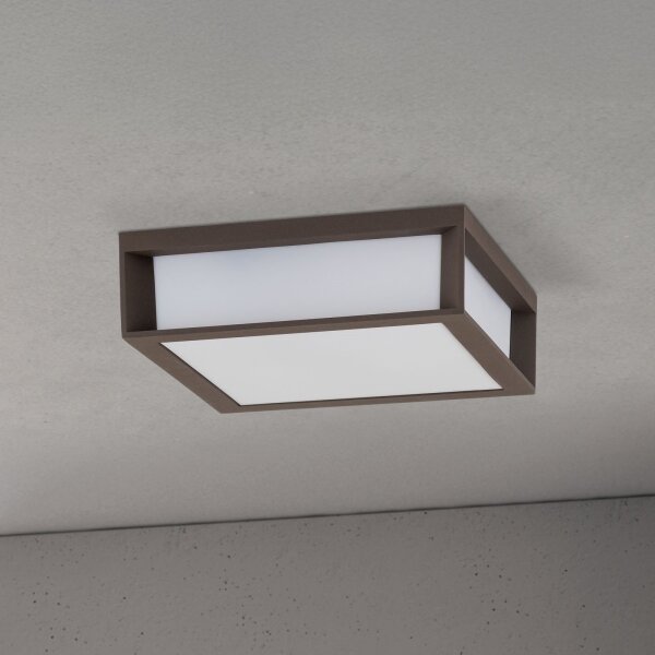 Orion - Външно осветително тяло HENRY 2xE27/15W/230V 26x26 cm IP44 кафяво