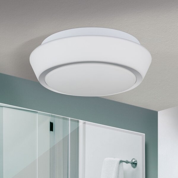 Orion - Таванно осветително тяло за баня TENA 2xE27/60W/230V Ø 30 см IP44 бяло