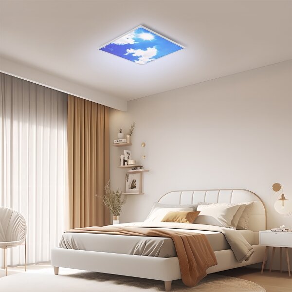 Brilagi - LED таванно осветително тяло SLIMFRAME SKY LED/58W/230V 60x60 cm сребристо/синьо