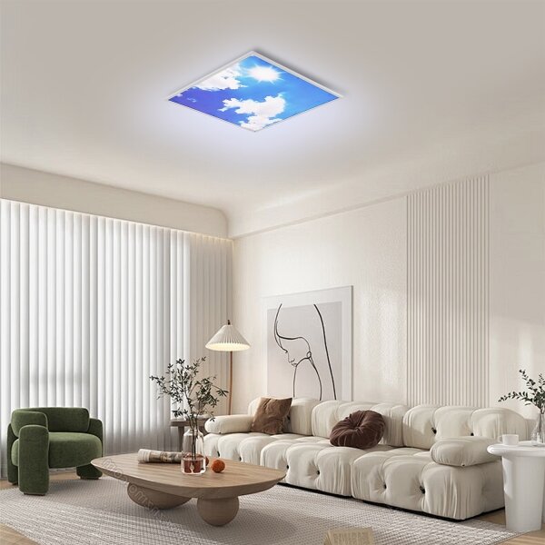Brilagi - LED таванно осветително тяло SLIMFRAME SKY LED/58W/230V 60x60 cm сребристо/синьо