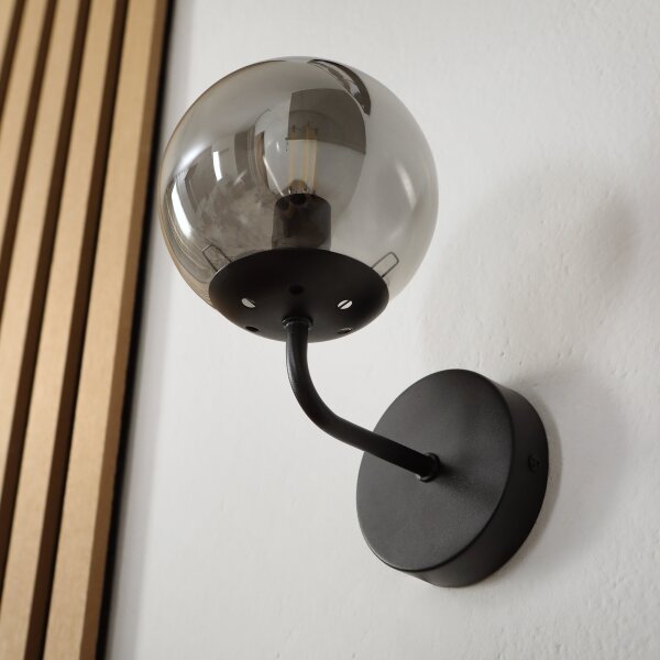 Brilagi - Настенна лампа MALIVA 1xE14/15W/230V черна/опушена