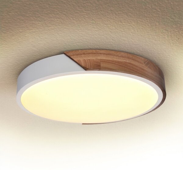 Brilagi - LED плафон PILANA LED/24W/230V дъб/бял диаметър 30 см