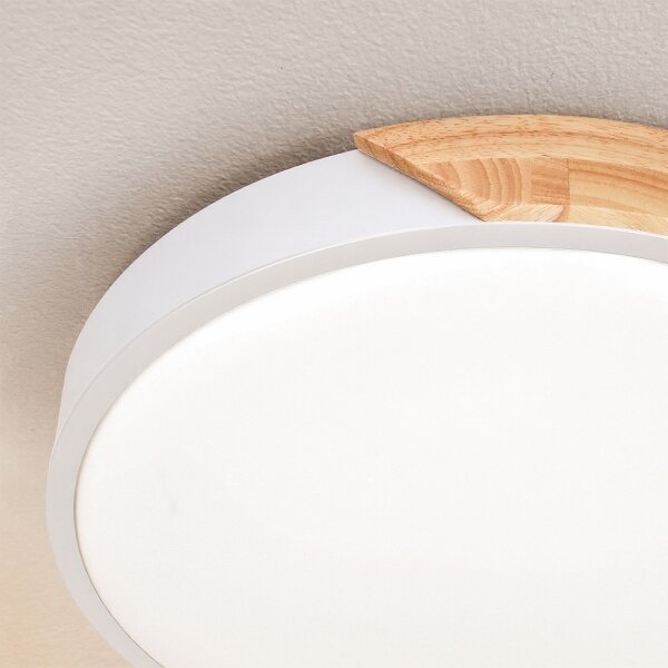 Brilagi - LED плафон PILANA LED/24W/230V дъб/бял диаметър 30 см