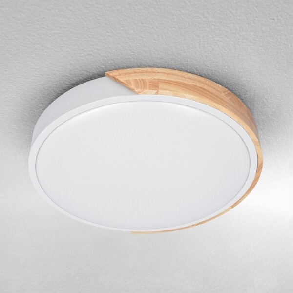 Brilagi - LED плафон PILANA LED/24W/230V дъб/бял диаметър 30 см