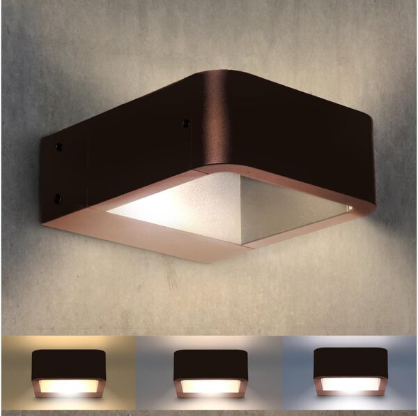 Brilagi - LED външно осветително тяло BARI LED/7W/230V 3000/4000/6000K кафяво IP54