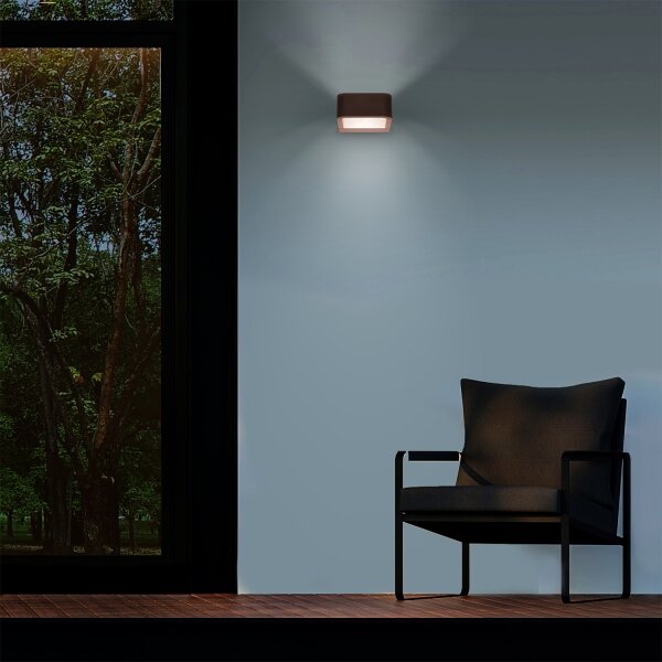 Brilagi - LED външно осветително тяло BARI LED/7W/230V 3000/4000/6000K кафяво IP54