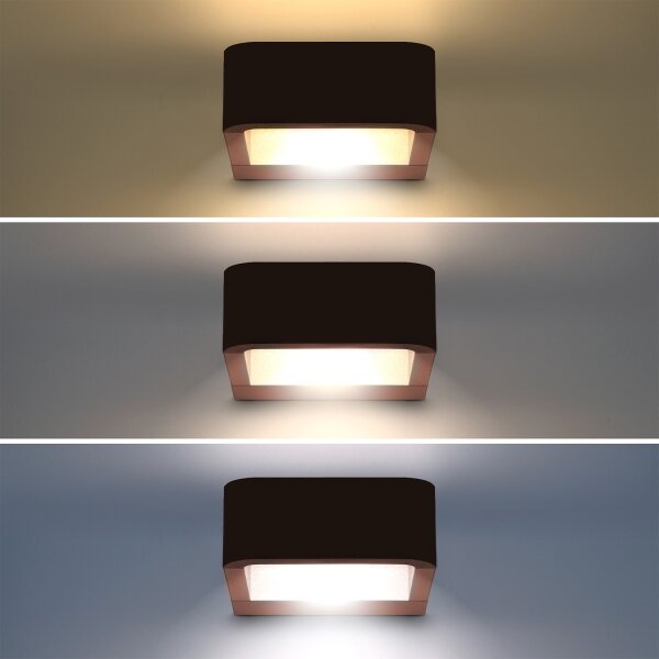 Brilagi - LED външно осветително тяло BARI LED/7W/230V 3000/4000/6000K кафяво IP54