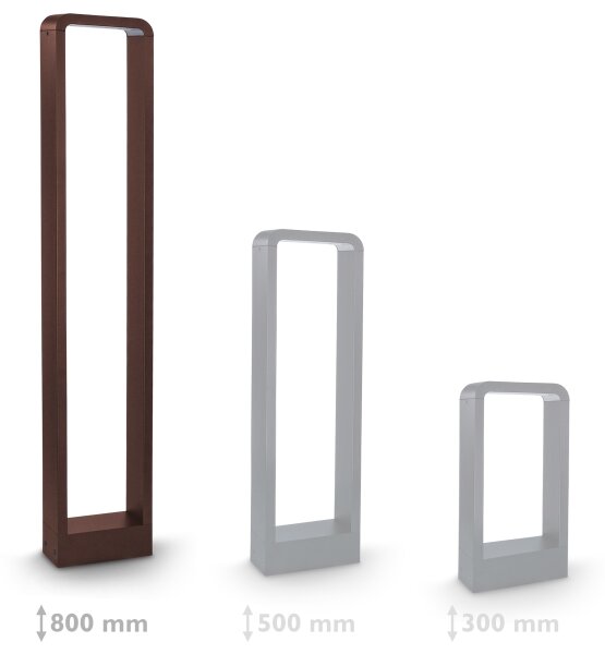 Brilagi - LED външна лампа BARI LED/7W/230V 3000/4000/6000K кафява IP54 80 см