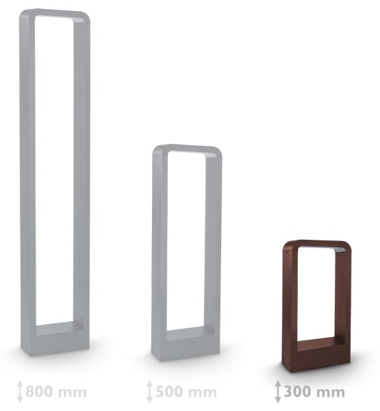 Brilagi - LED външна лампа BARI LED/7W/230V 3000/4000/6000K кафява IP54 30 cm