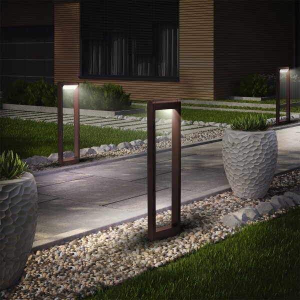 Brilagi - LED външна лампа CROTONE LED/7W/230V кафява IP54 80 см