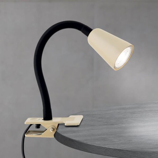 Orion - Гъвкава настолна лампа с щипка DOTTY 1xGU10/10W/230V бежова/черна