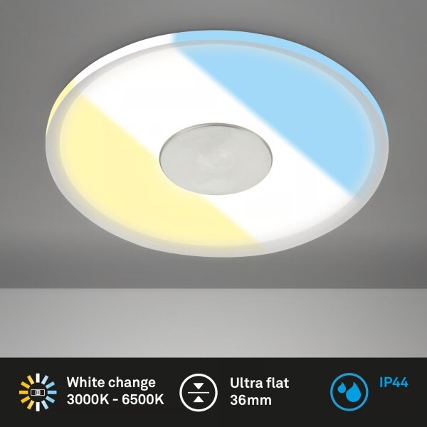 Briloner 7480019 - LED таванно вградено осветително тяло за баня LED/6W/230V 3000/4000/6500K IP44 бяло