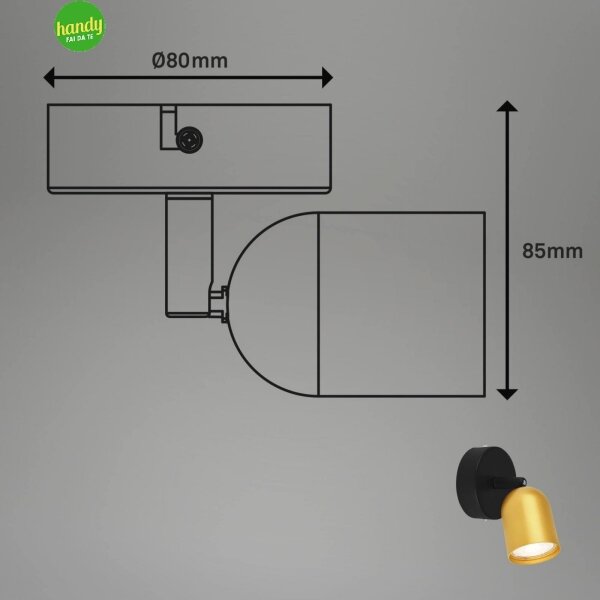 Briloner 2145-017 - стенен спот 1x GU10/9W/230V