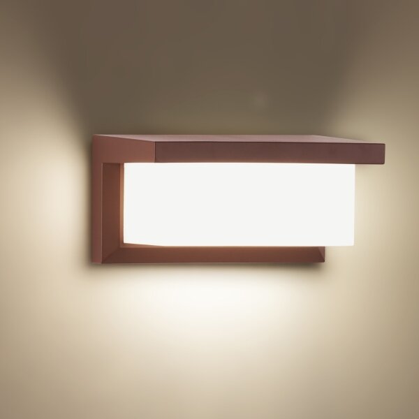 Brilagi - LED външно стенно осветително тяло BRICKY LED/12W/230V кафяво IP54