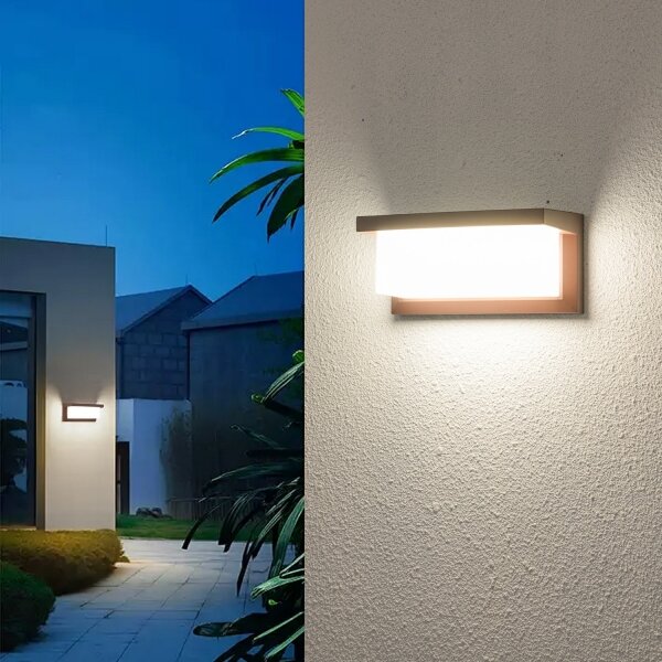Brilagi - LED външно стенно осветително тяло BRICKY LED/12W/230V кафяво IP54