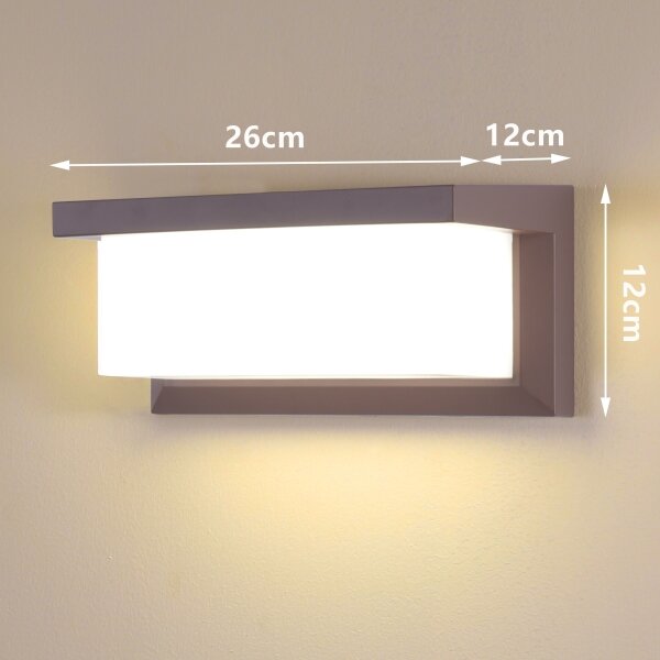 Brilagi - LED външно стенно осветително тяло BRICKY LED/12W/230V кафяво IP54