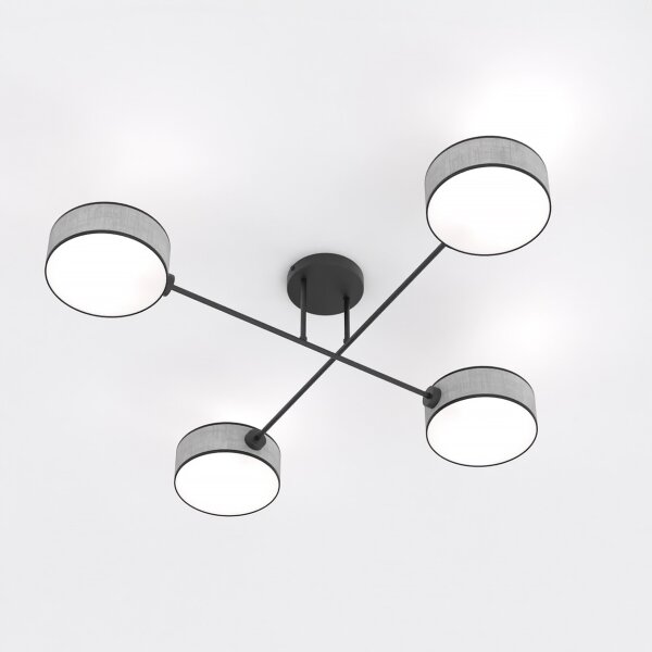 Плафонен полилей MAGA 4xE14/10W/230V сив