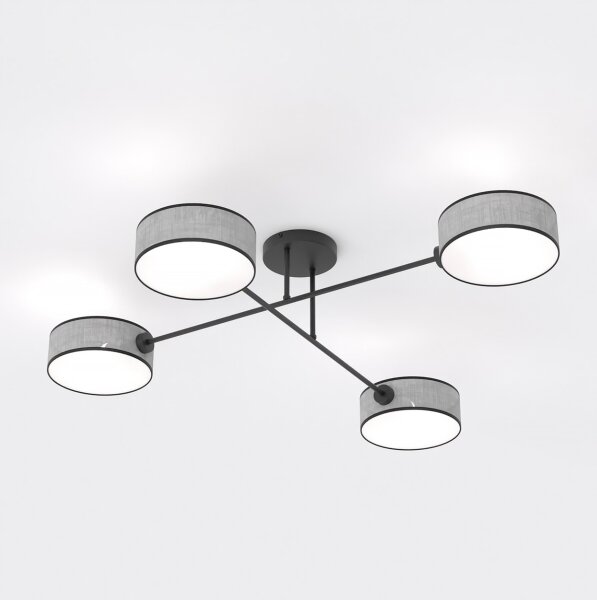 Плафонен полилей MAGA 4xE14/10W/230V сив