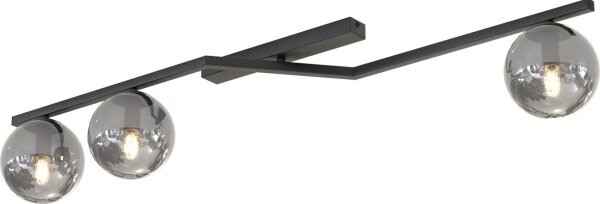 Таванно осветително тяло NATON 3xE14/10W/230V черно/опушено