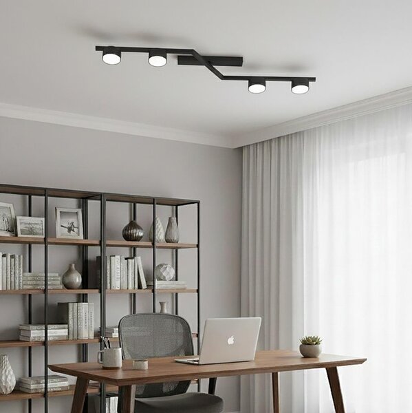Таванно осветително тяло SKAN 4xGX53/12W/230V черно