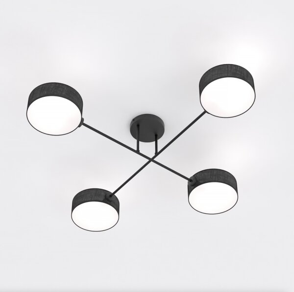 Плафонен полилей MAGA 4xE14/10W/230V, черен