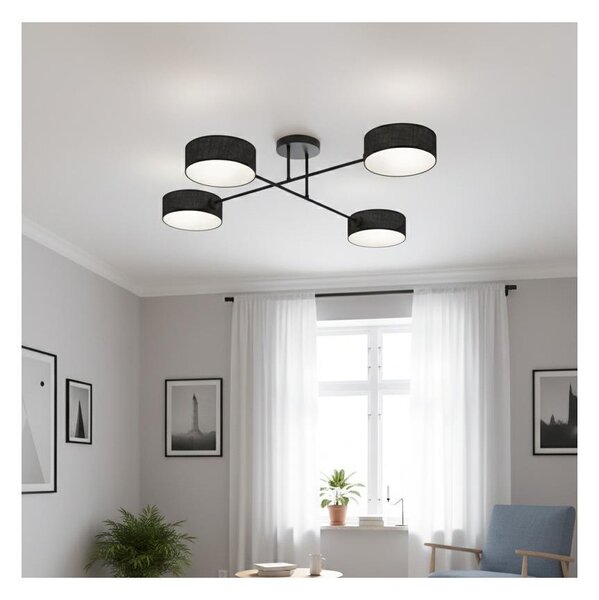 Плафонен полилей MAGA 4xE14/10W/230V, черен