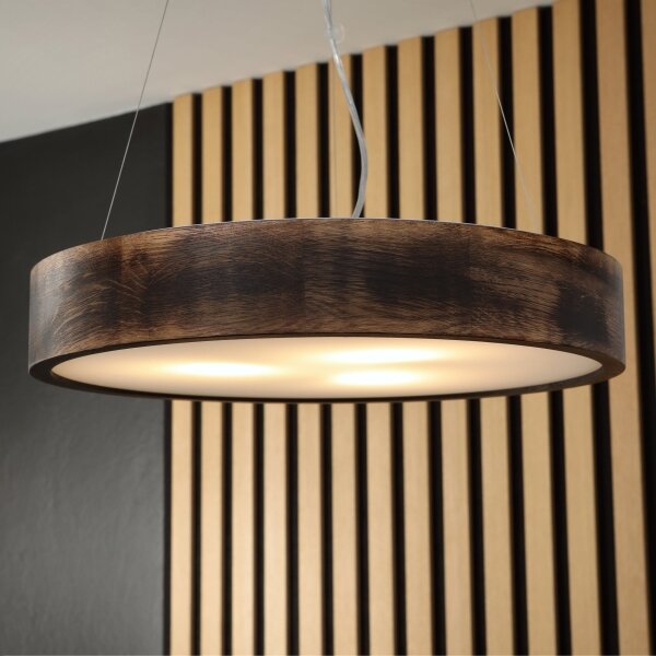 Brilagi - LED полилей на кабел CARVALHO SMOKEY 3xE27/60W/230V, дъб, Ø 47,5 cm