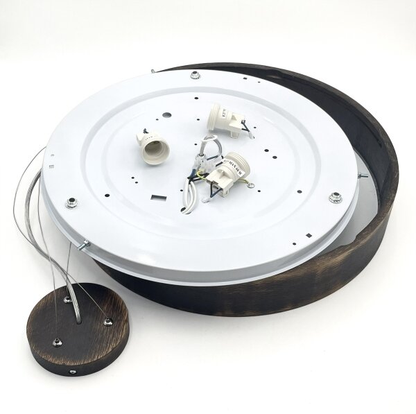 Brilagi - LED полилей на кабел CARVALHO SMOKEY 3xE27/60W/230V, дъб, Ø 47,5 cm