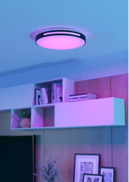 Eglo 300687-LED RGBW димируемо таванно осветително тяло MONTEGRANARO-Z LED/18,5W/230V черно + с дистанционно управление