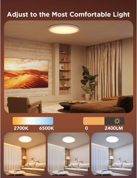 Govee - LED RGBICWW Димируемо таванно осветително тяло LED/29W/230V Ø 30 см матово Wi-Fi