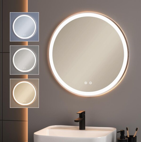 Brilagi-LED Димиращо подгряващо огледало с подсветка ALU PRO LED/18W/230V Ø60 cm IP44 матов хром