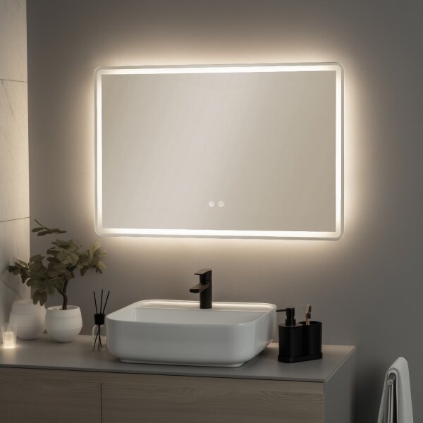 Brilagi - LED димируемо огледало за баня с подгряване и подсветка BELLA LED/19W/230V 60x90 cm IP44
