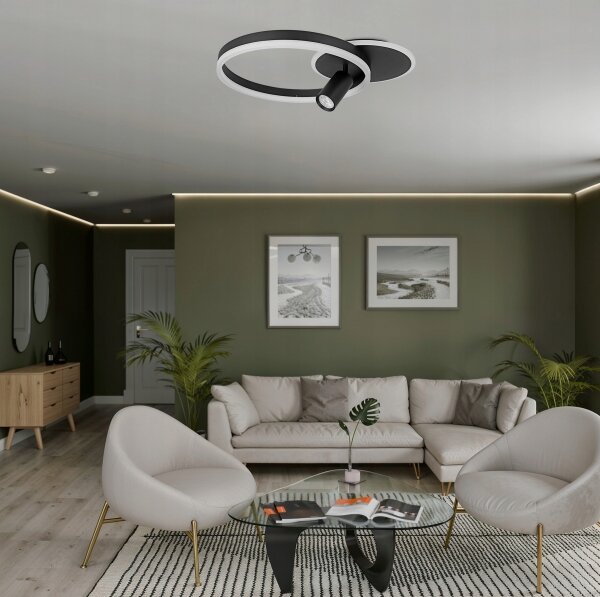 LED таванно осветително тяло LED/38W/230V + 1xGU10/30W черно