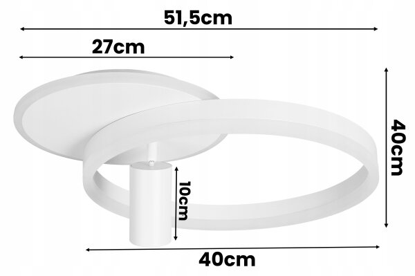 LED таванно осветително тяло LED/38W/230V + 1xGU10/30W бяло