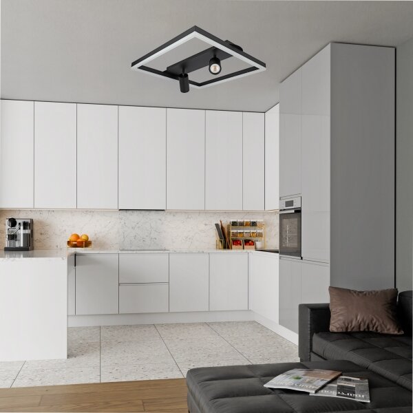 LED таванно осветително тяло LED/38W/230V + 2xGU10/30W черно